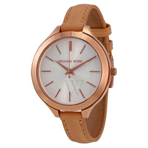 michael kors new watch band mk2284|Women's Michael Kors Slim Runway Leather Strap Watch MK2284.